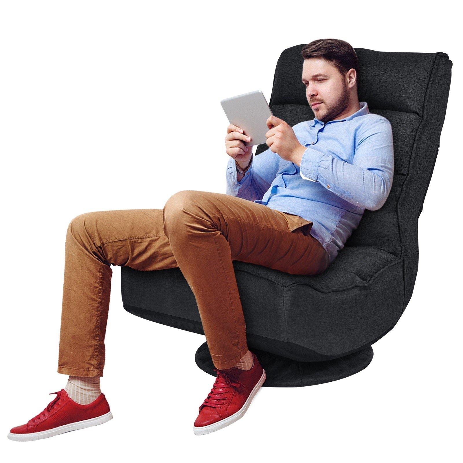 360 Degree Swivel Floor Chair, Lazy Sofa Lounge Chair - Giantexus