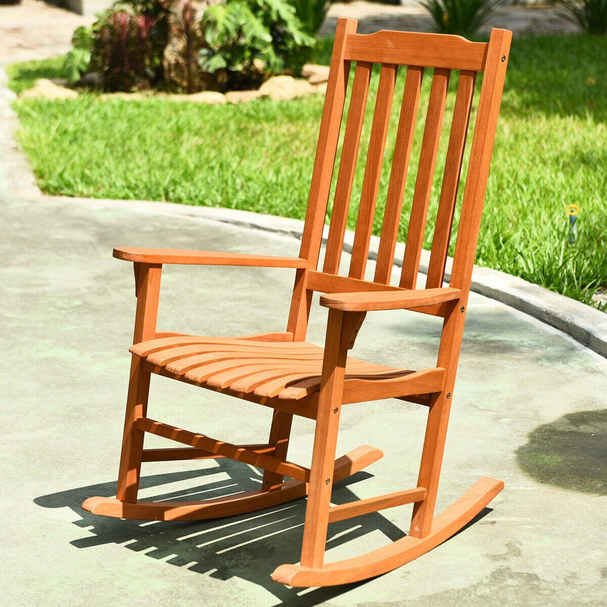 Porch Rocking Chair, Solid Wood Rocker