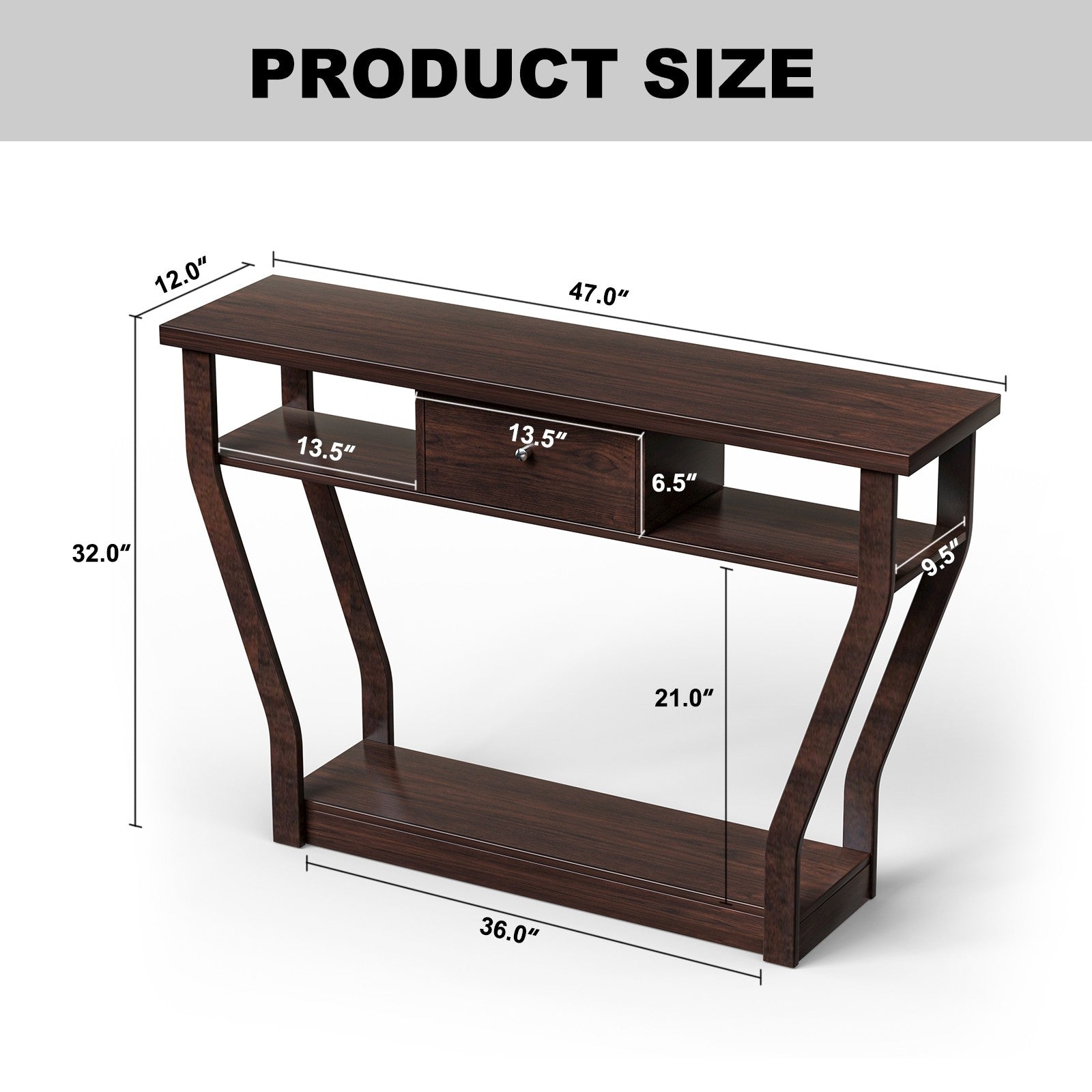 Console Table Modern Easy Assembly Entryway Table