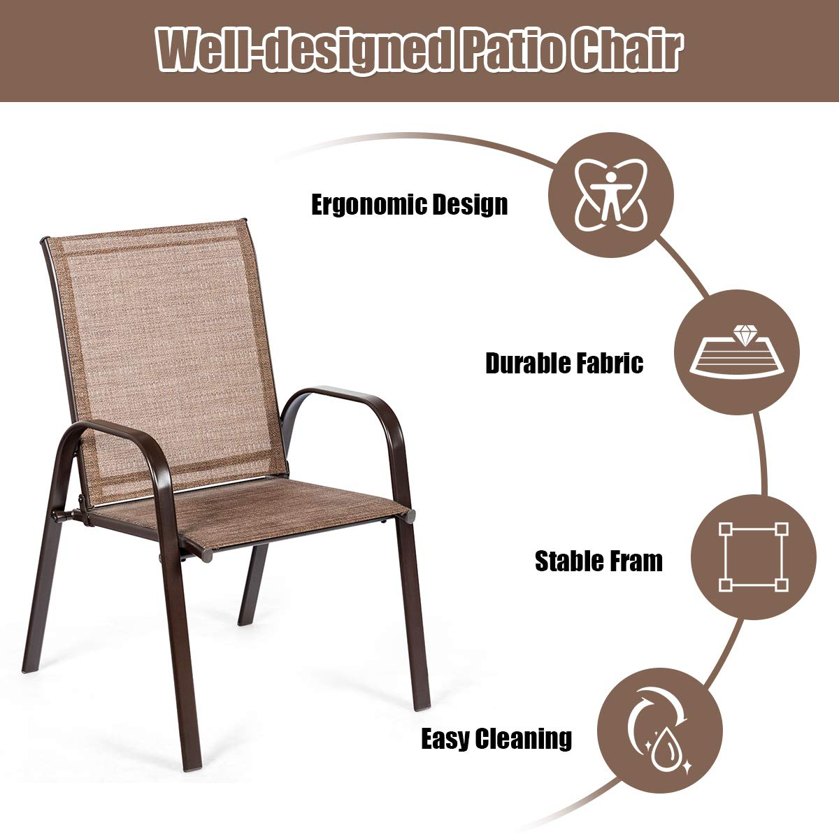 Giantex 4 Piece Patio Chairs
