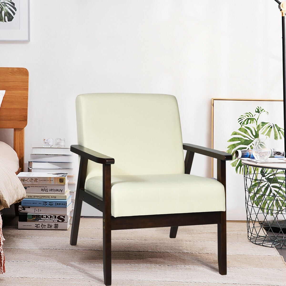 Mid-Century Modern Accent Chair for Living Room - Giantexus