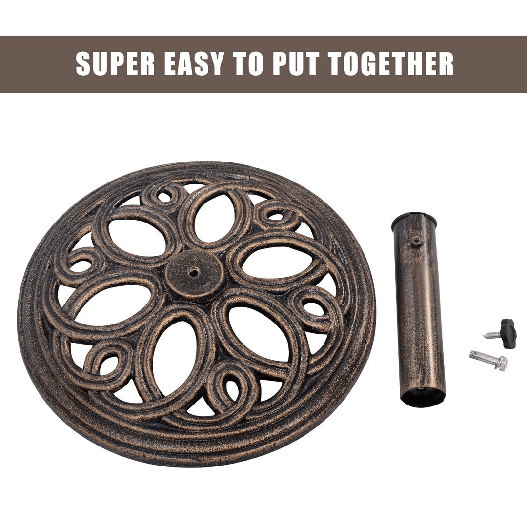 Giantex 18" Round Umbrella Base Stand Cast Iron, 24 lbs - Giantexus