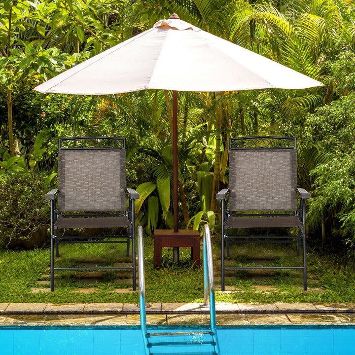 Set of 2 or 4 Patio Chairs, Outdoor Folding Lawn Chairs for Beach