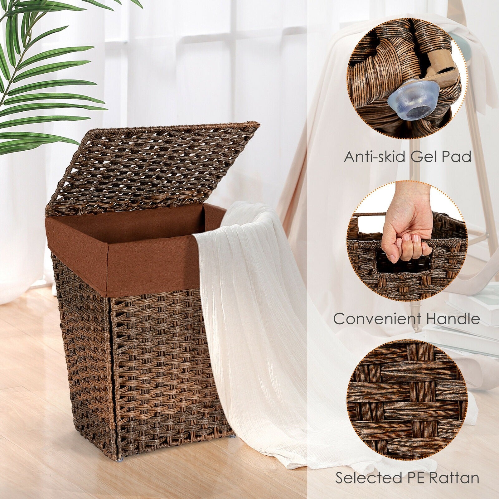 Laundry Hamper with Lid - Giantex