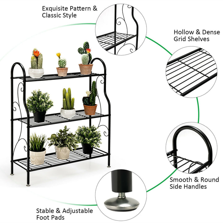 Wood Plant Stand, Multi Tier Flower Pot Holder Display Shelf