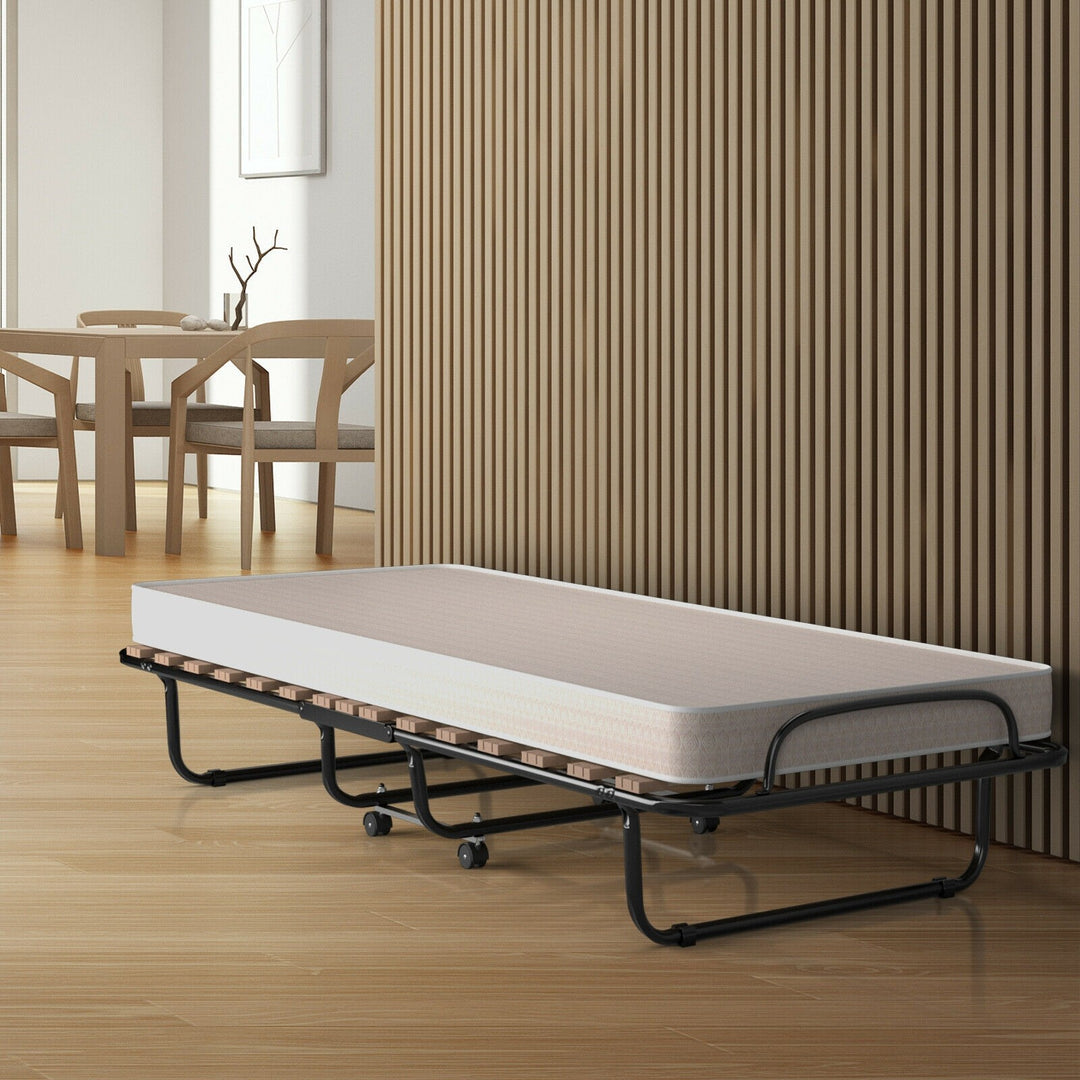Rollaway Guest Bed W/Foam Mattress