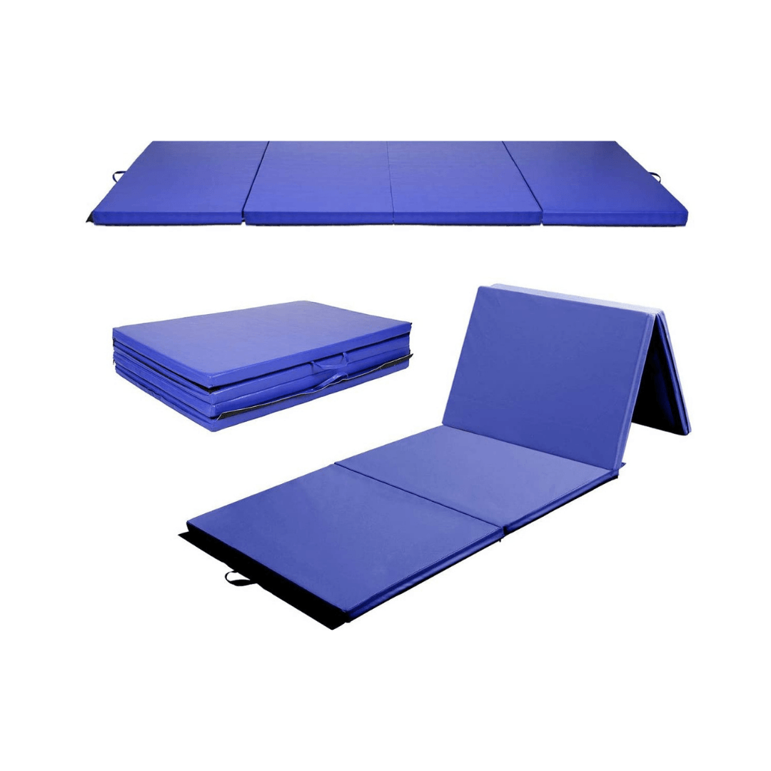 4'x10'x2'' Gymnastics Mat, Anti-Tear Folding Gymnastics Exercise Mats - Giantexus