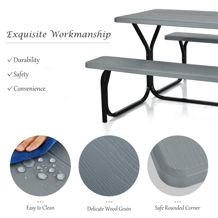 Giantex Picnic Table Bench Set for Outdoor Camping