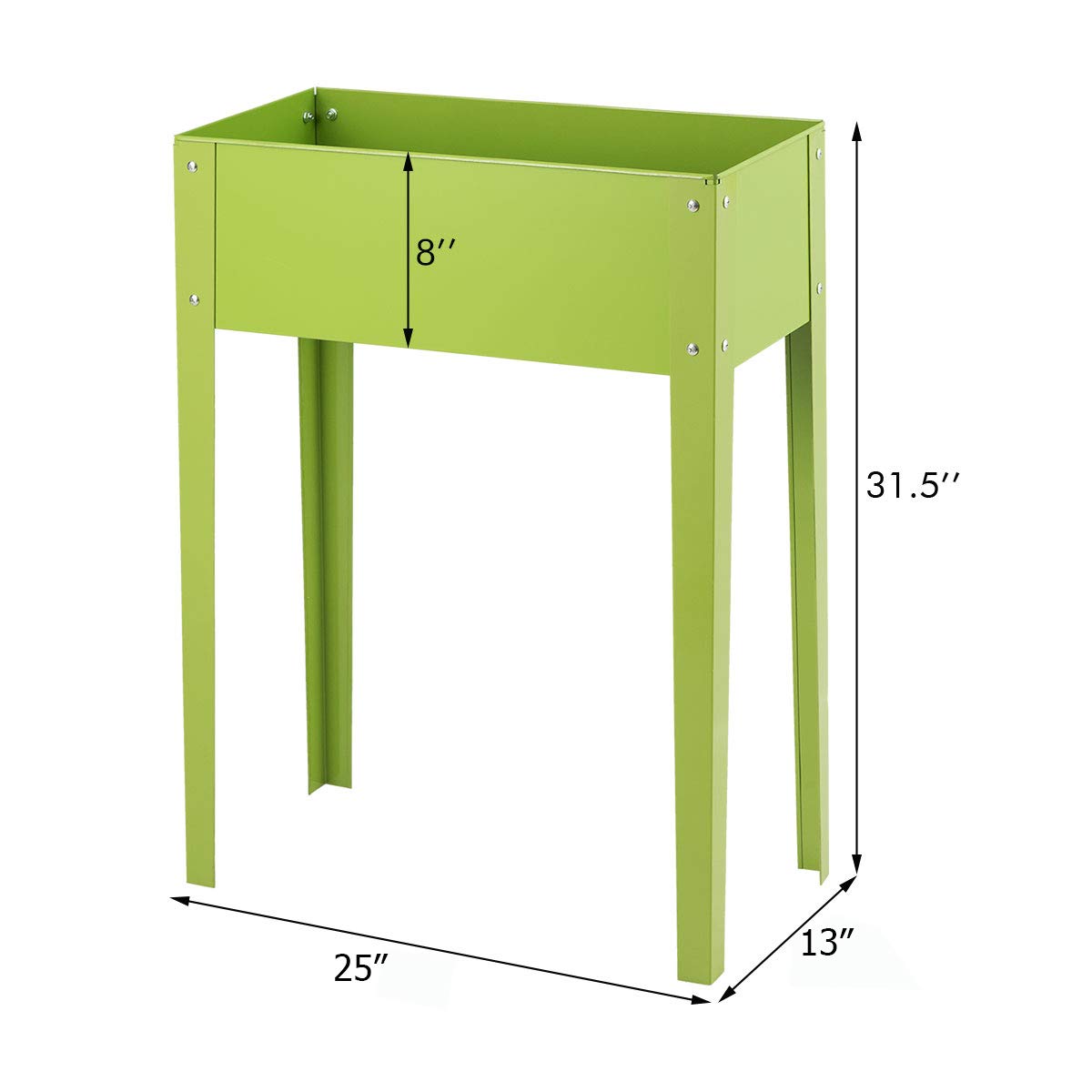 Metal Plant Box with Legs (25" L x 13" W x 31.5" H)