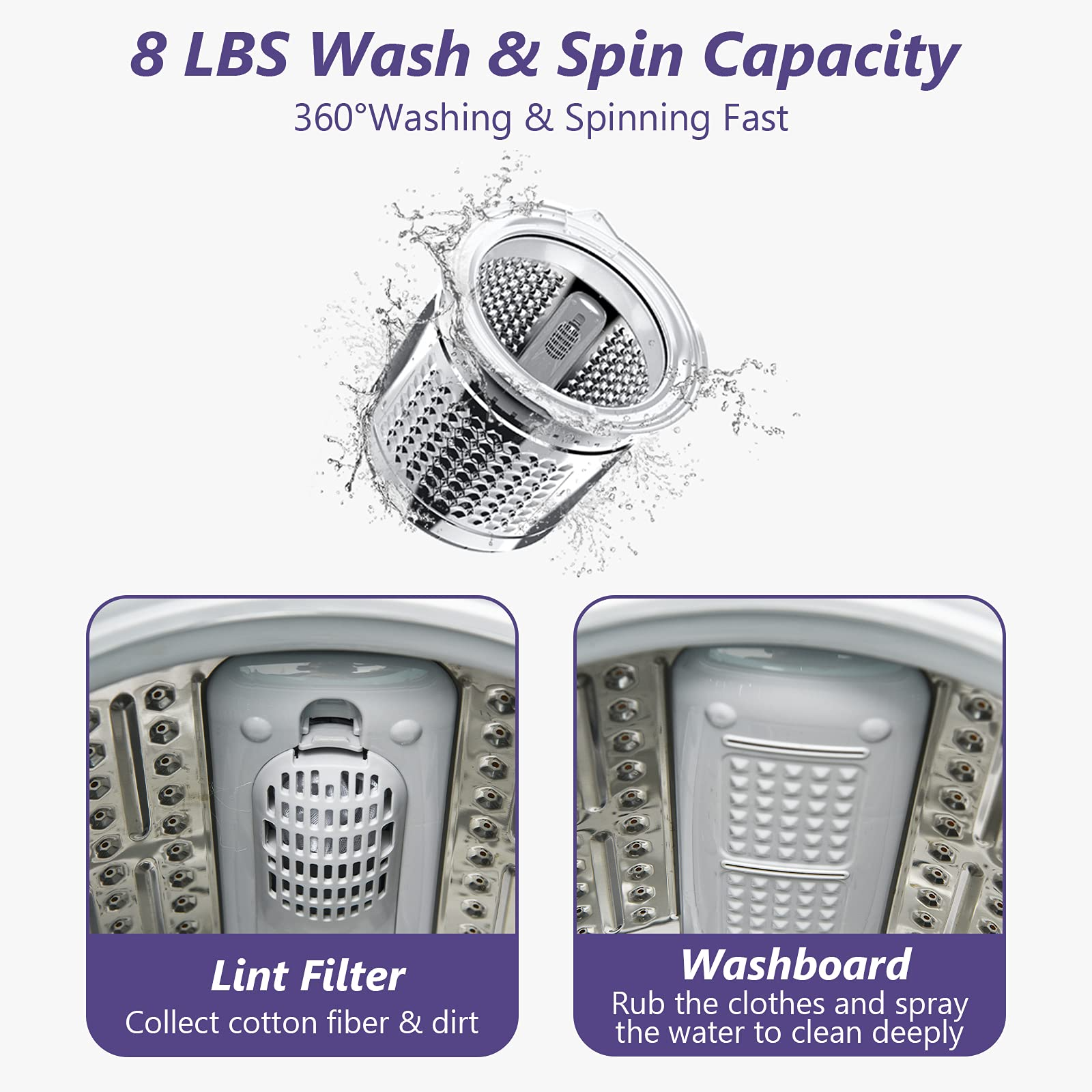Portable Baby Laundry Washer and Dryer Combo