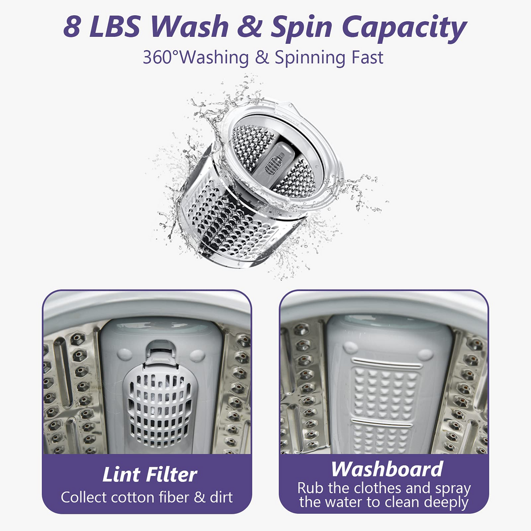 Portable Baby Laundry Washer and Dryer Combo