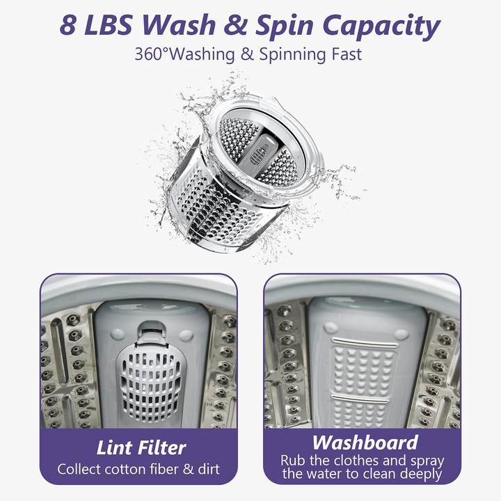 Portable Baby Laundry Washer and Dryer Combo