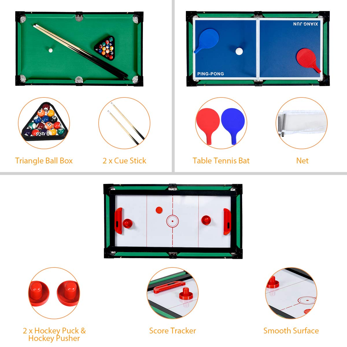 Giantex 4-in-1 Combination Game Table with Soccer