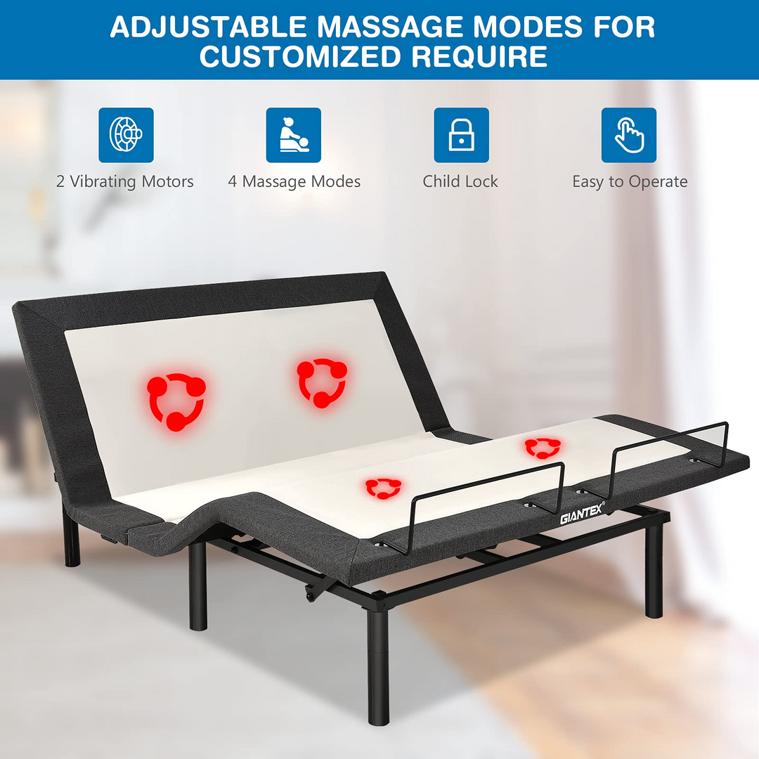 Zero Gravity Electric Adjustable Bed with Vibration Massage - Giantex Giantexus Zero Gravity Electric Adjustable Bed with Vibration Massage - Giantex Giantexus