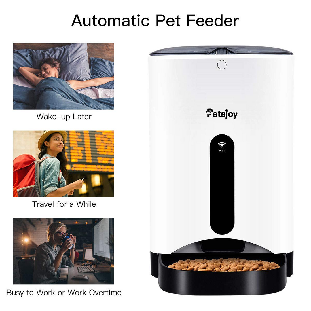 Giantex Automatic Pet Feeder Food Dispenser for Dogs, Cats, 4.3L Large Capacity