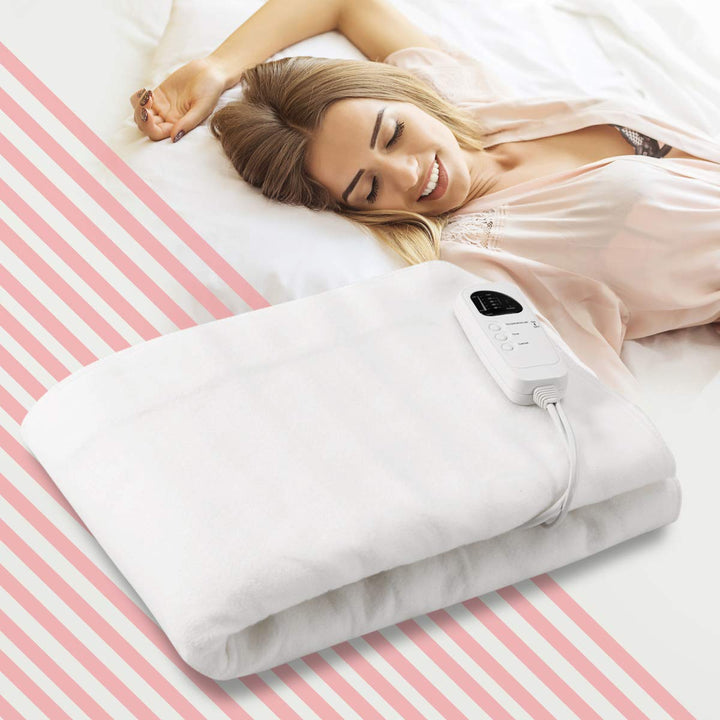 Giantex Smart Electric Heated Mattress Pad, Heating Bed Topper Blankets w/ Low-Voltage