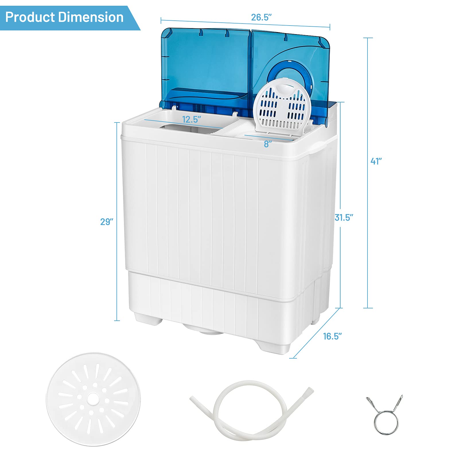 Compact Washing Machine for Apartment, Dorm and RV