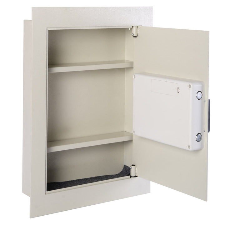 Giantex Electronic Wall Hidden Safe Security Box,.83 CF Built-In Wall Electronic Flat Security Safety Cabinet