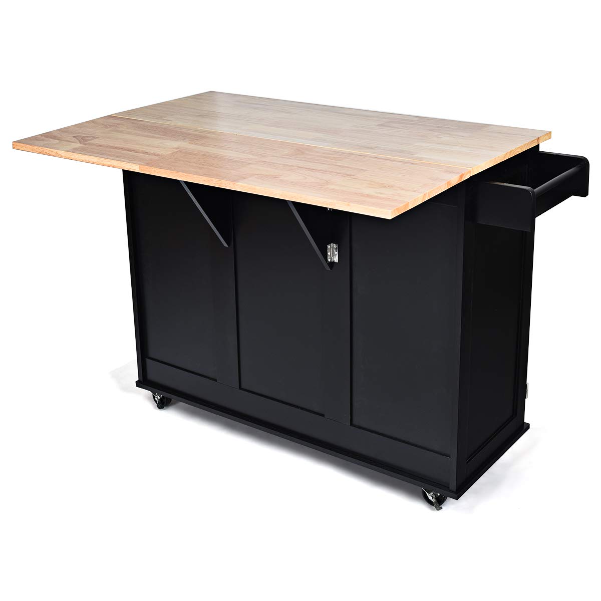 Giantex Kitchen Island Cart with Drop-Leaf Tabletop