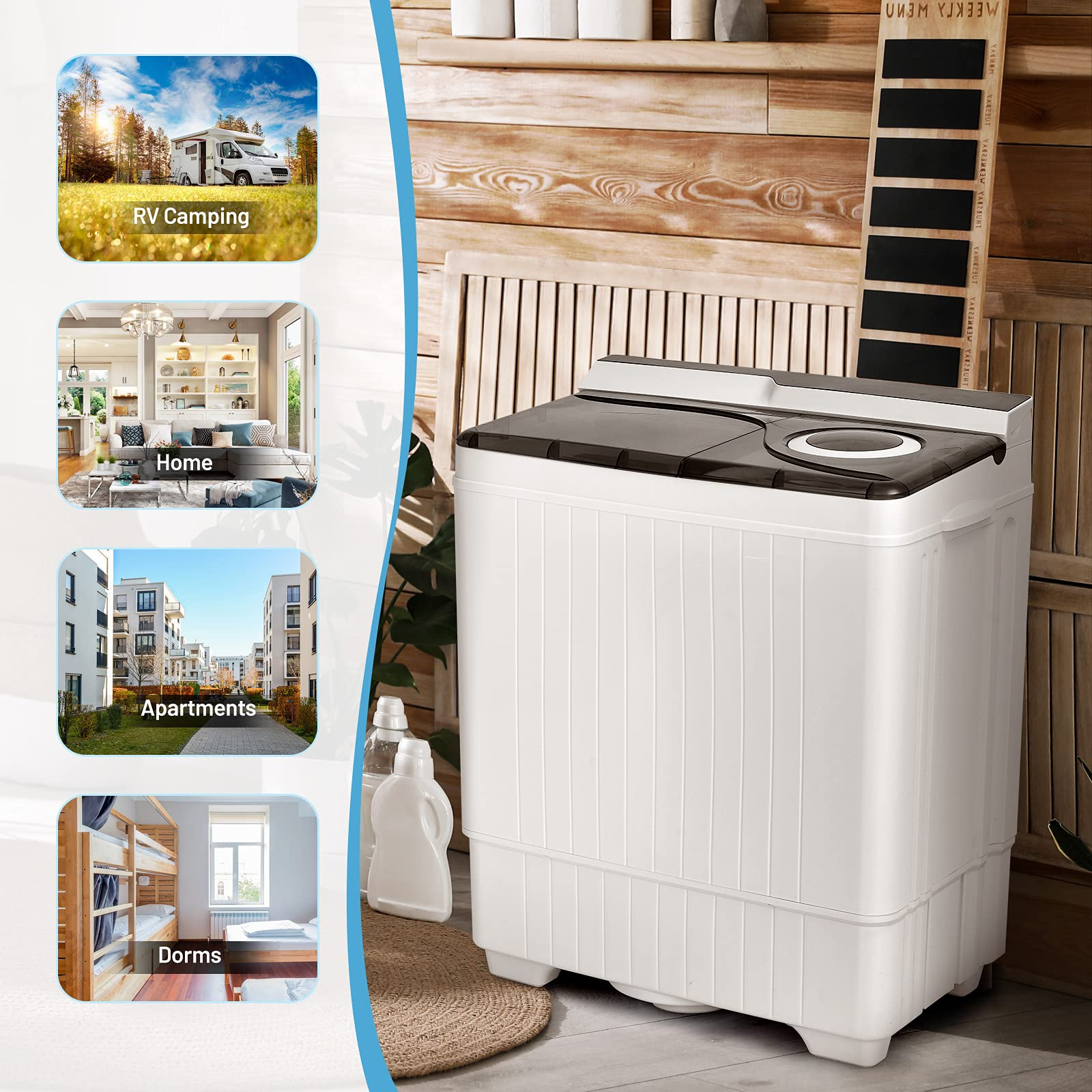Compact Washing Machine for Apartment, Dorm and RV