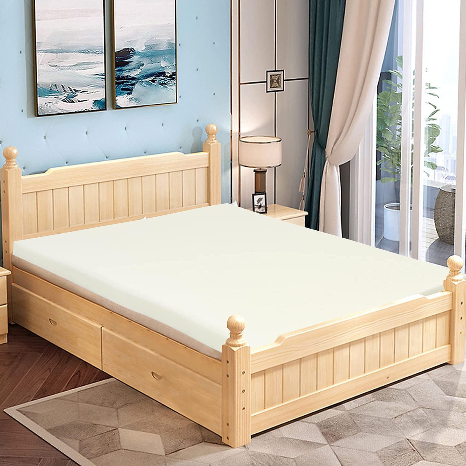 Giantex Bed Mattress Topper 3 Inch Thickness Soft Mattress Pad