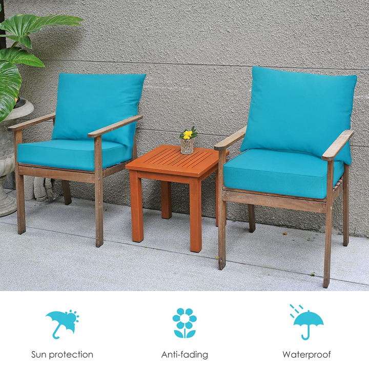 Giantex Patio Cushion Set with Pillow, Deep Seat and Back Cushion