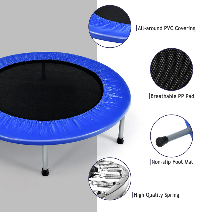 Portable Recreational Fitness Trampoline for Adults Kids