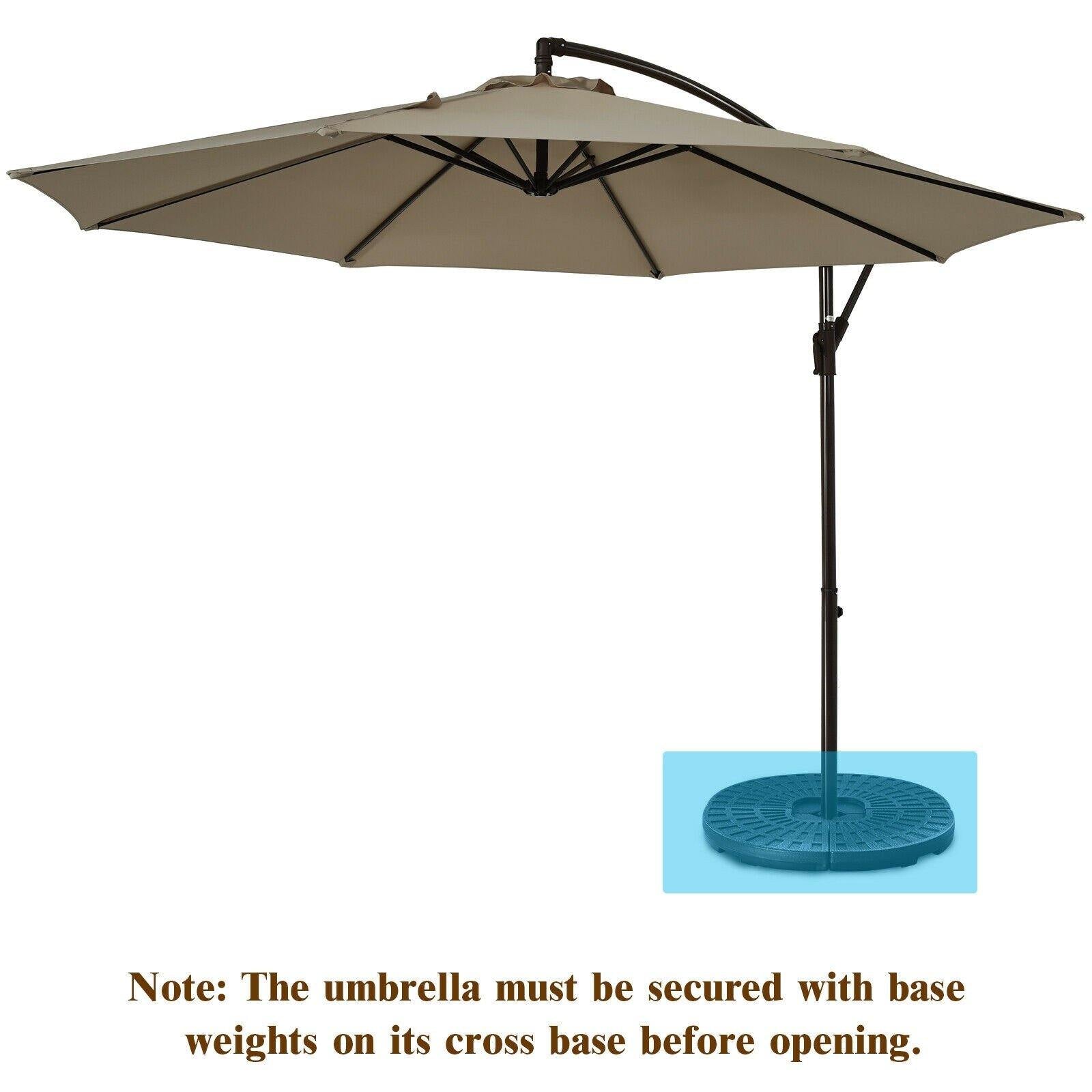 10ft Offset Patio Umbrella Cantilever Umbrella - Giantexus