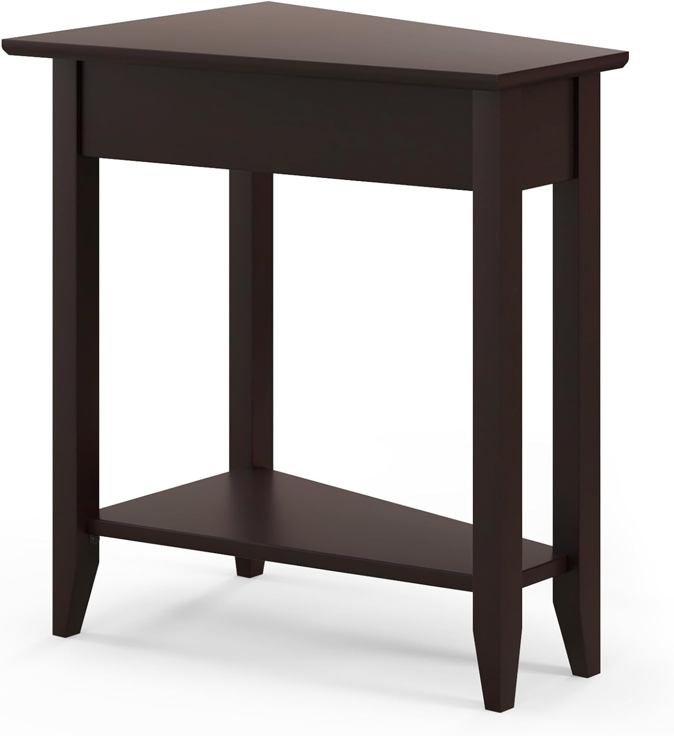 Triangle Side Table with Storage Shelf - Giantex