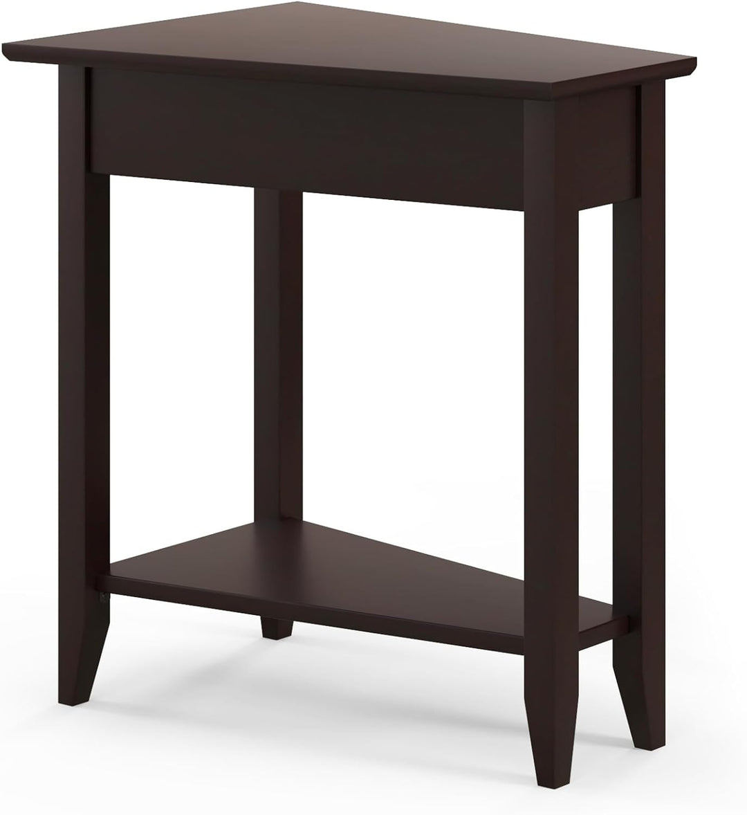 Triangle Side Table with Storage Shelf - Giantex