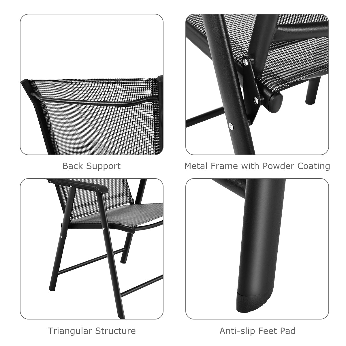 Giantex Patio Dining Chairs, Outdoor Chairs, Portable Folding Chairs