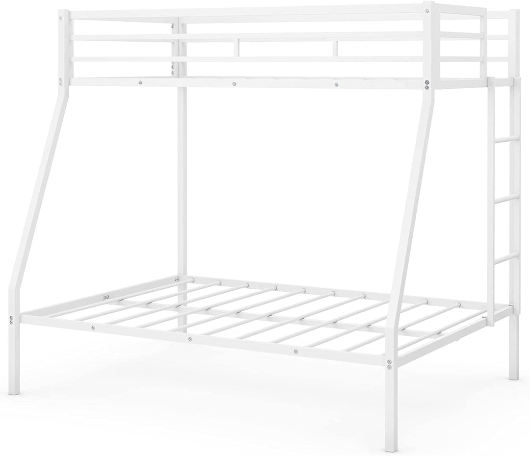 Titanic Furniture Diego Twin/Full Metal Bunk Bed With Step Ladder In Black