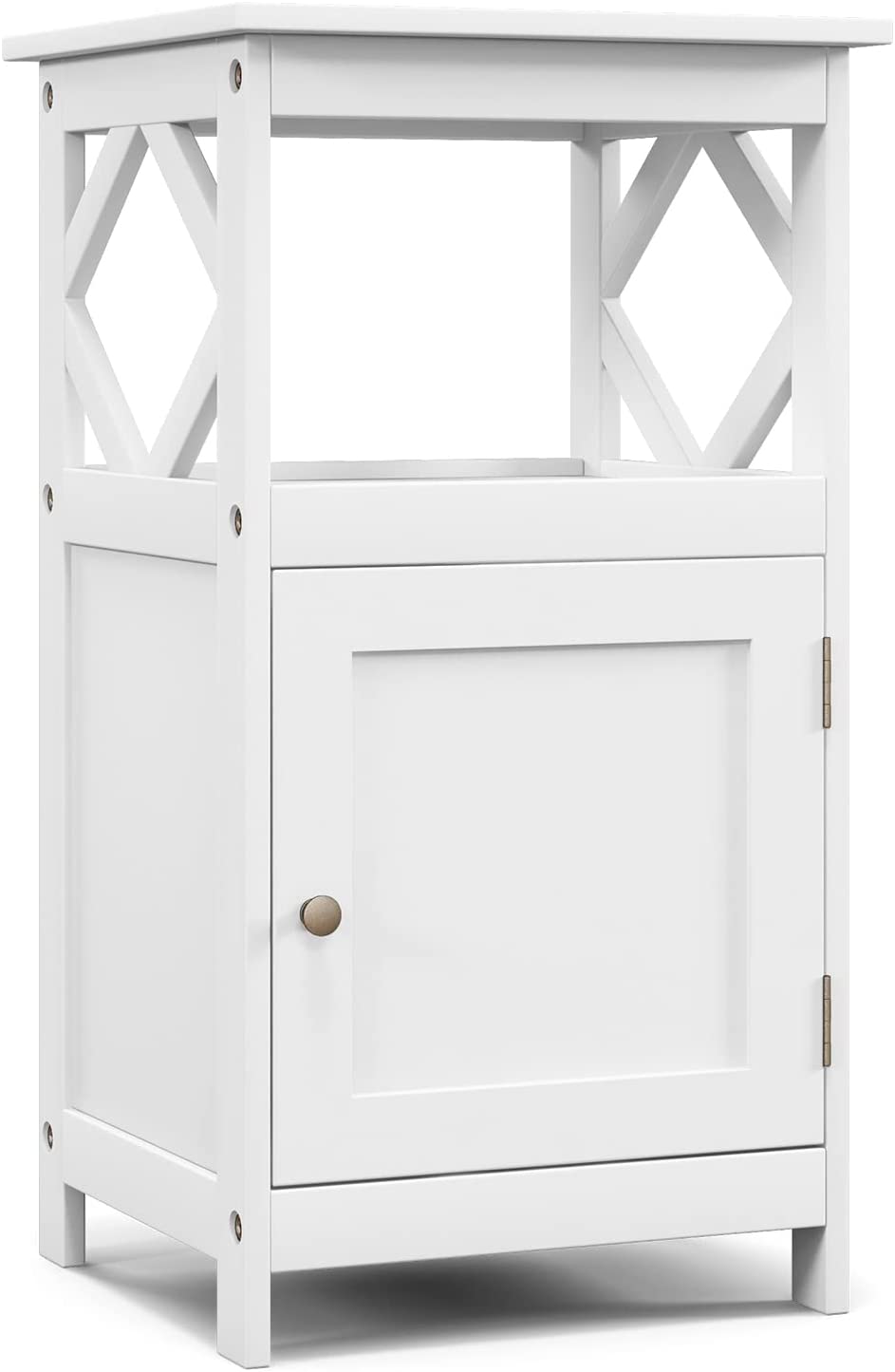 Giantex Bathroom Floor Storage Cabinet - Versatile Small Towel Cabinet with Door and Shelf