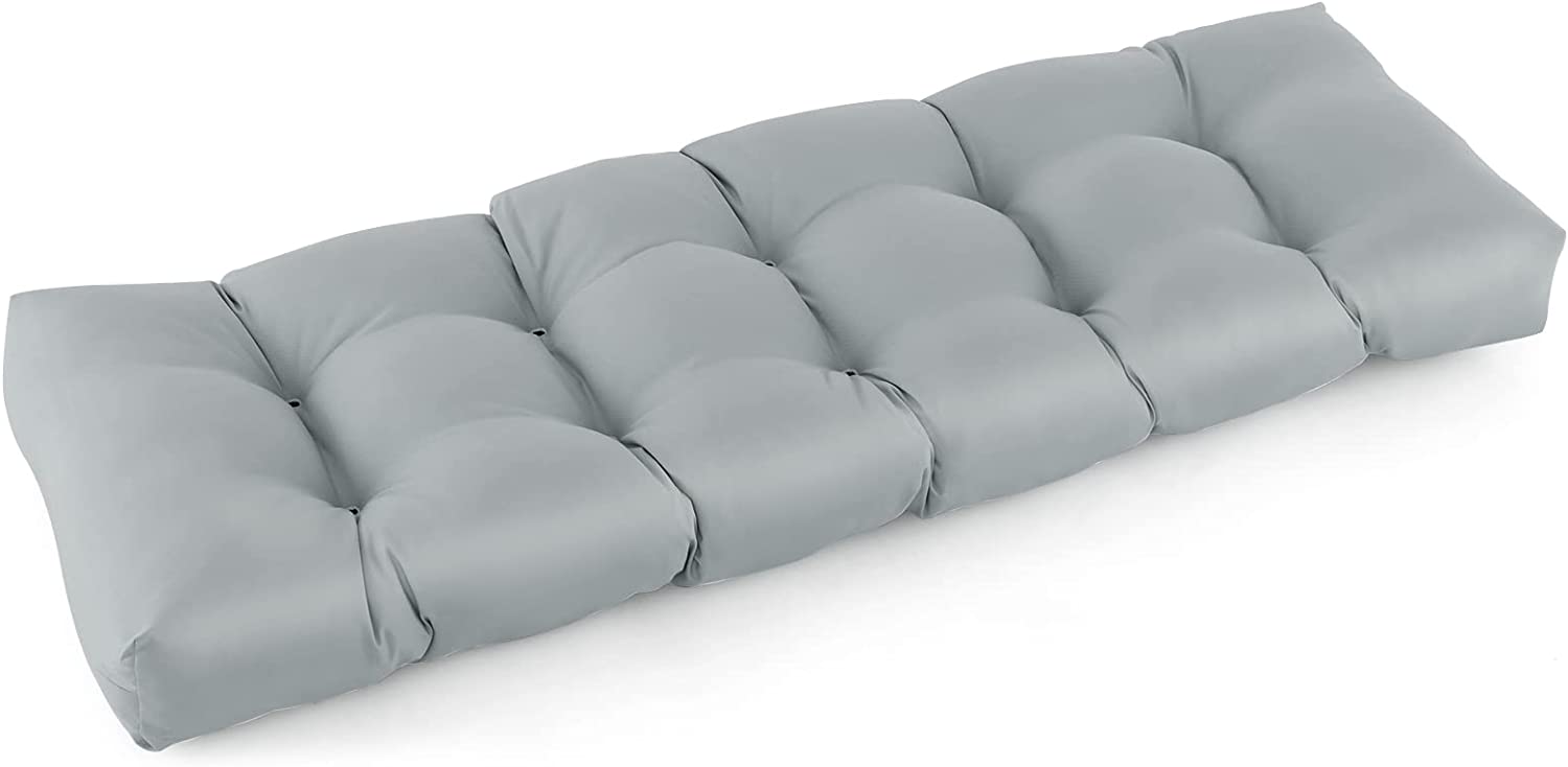 Giantex Outdoor Bench Cushion, 52 x 19.5 Inch Tufted Patio Cushion Pads for Garden Sofa Settee Couch
