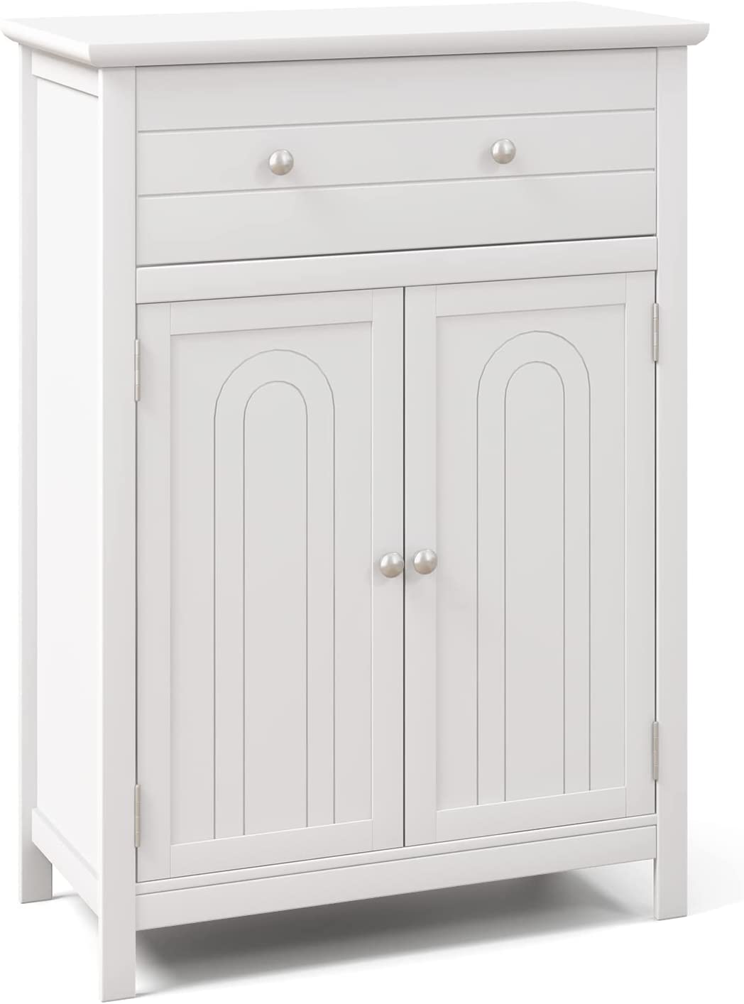 Giantex Bathroom Storage Cabinet with Drawer - Floor Cabinet with Doors, Adjustable Shelf
