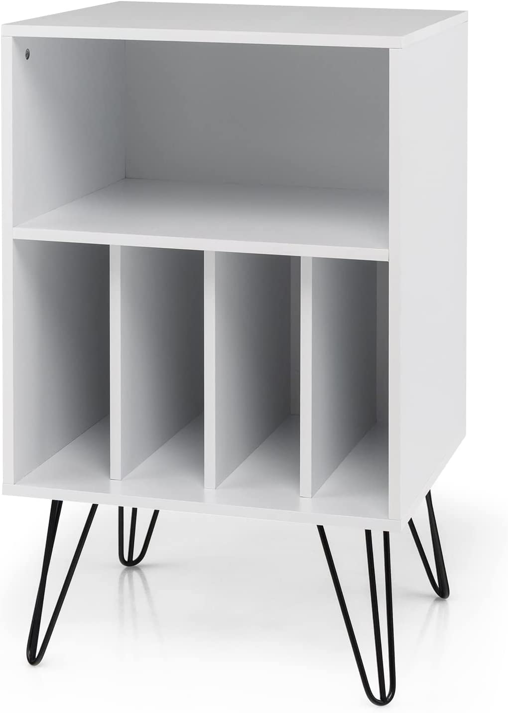 Giantex End Table Record Player Stand, Turntable Stand Record Storage Cabinet