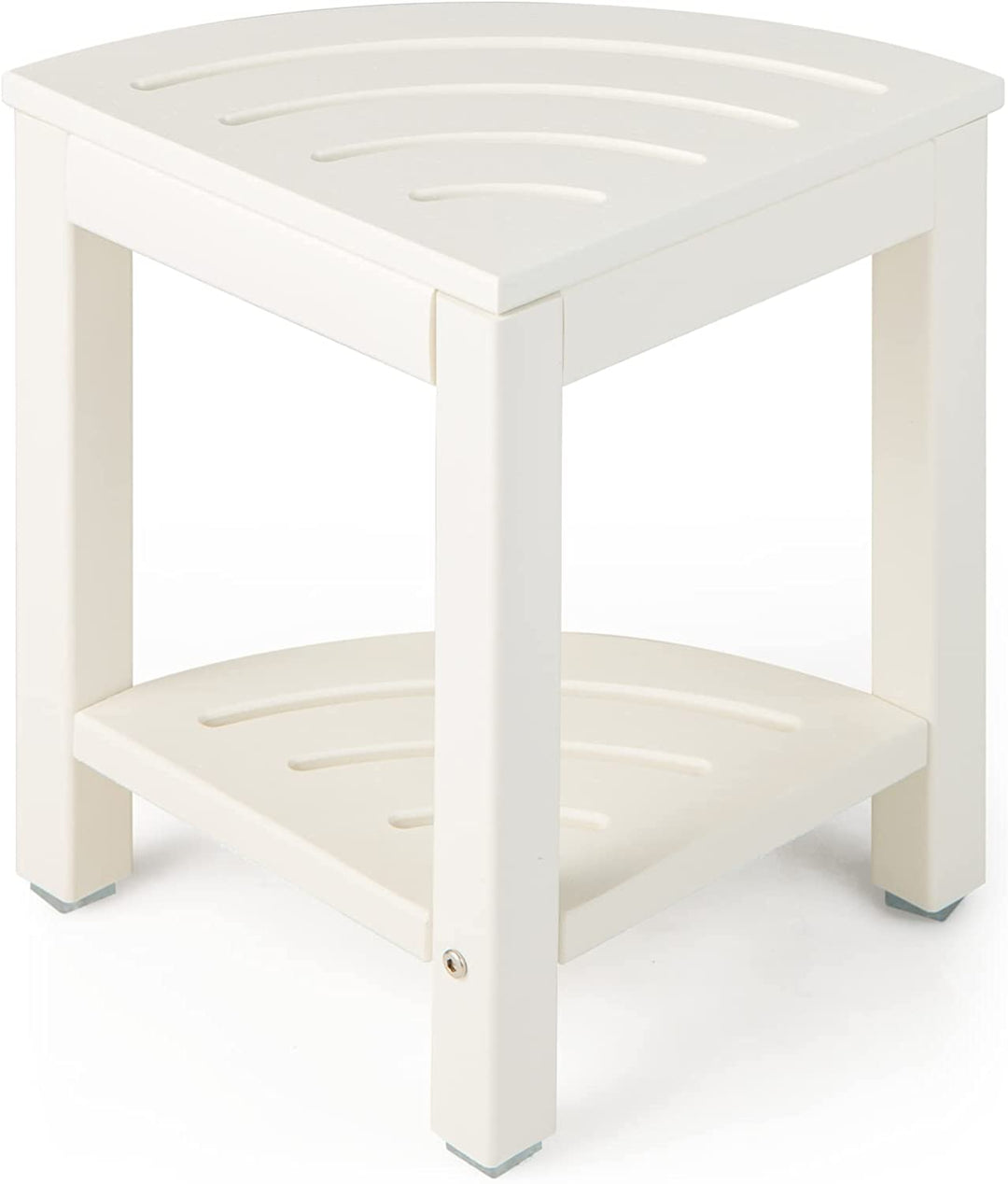 Giantex Corner Shower Stool Waterproof HDPE Shower Bench Seat