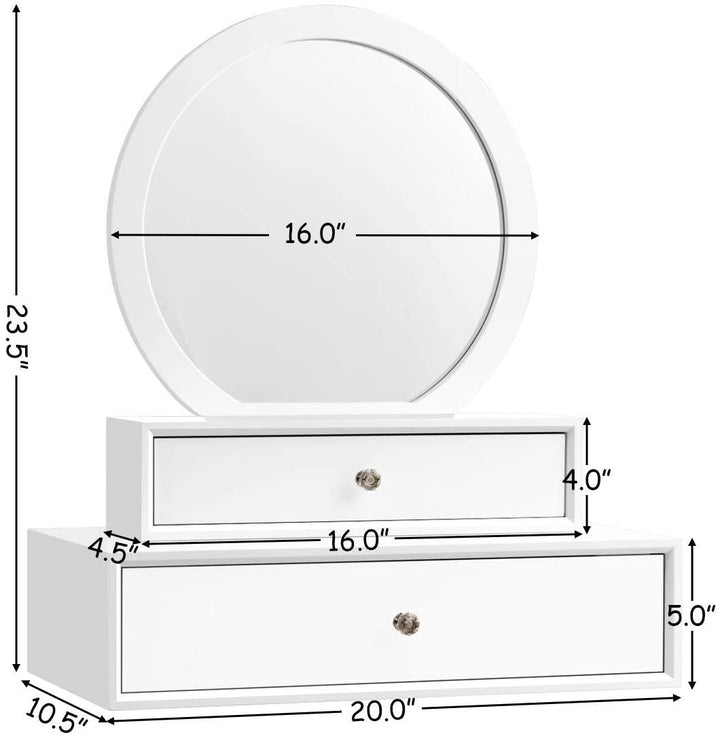 Giantex | 2-in-1 Vanity Mirror with lights and Removable Drawers - Giantexus