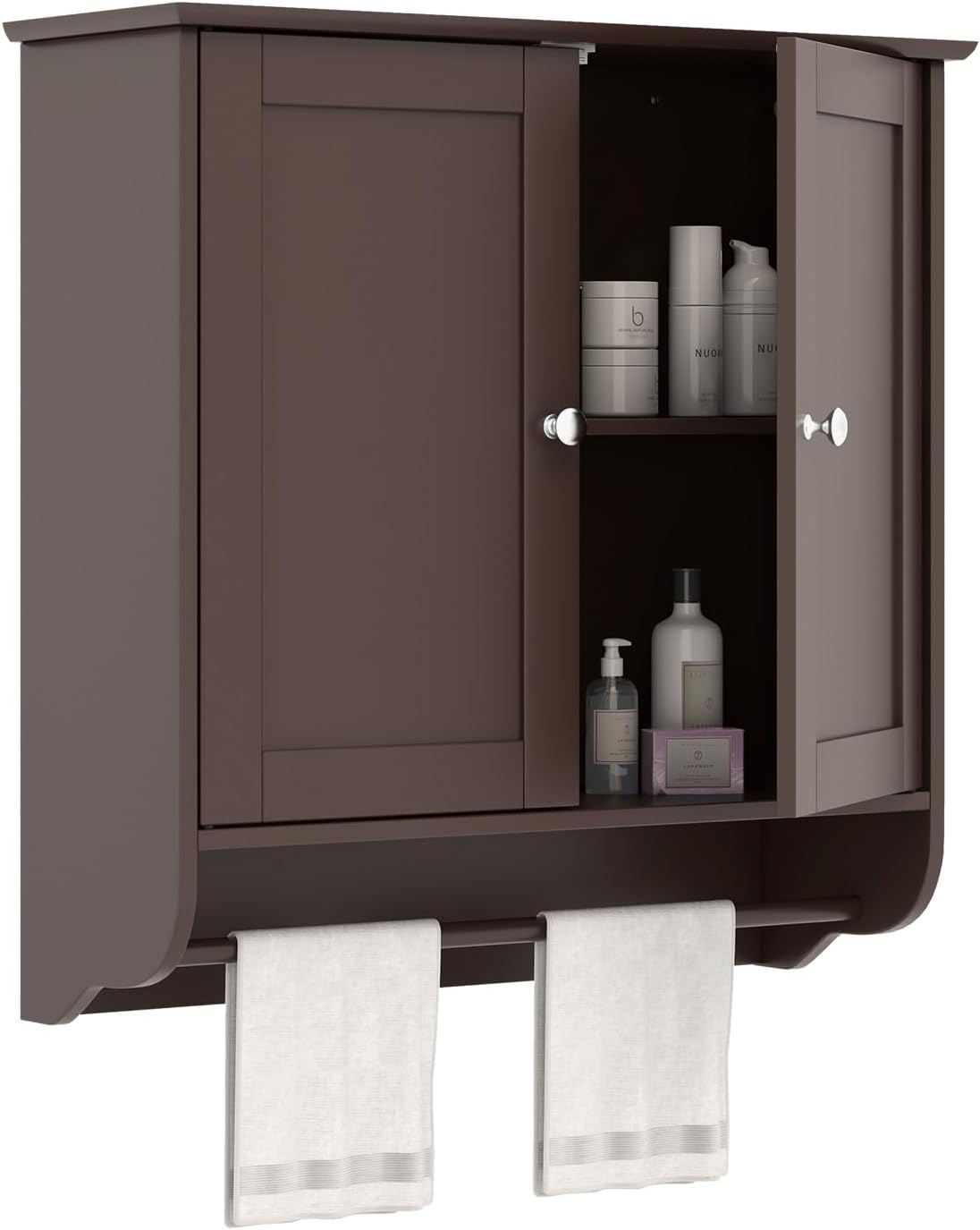 Bathroom Cabinet Wall Mounted - Over The Toilet Medicine Cabinet with Double Doors - Giantex