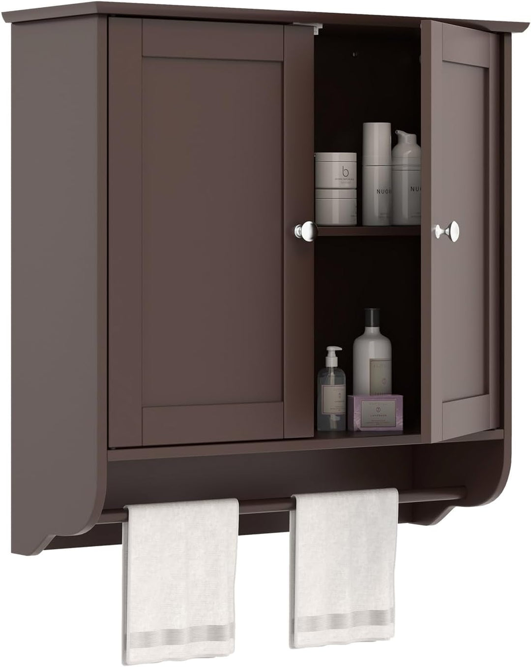 Bathroom Cabinet Wall Mounted - Over The Toilet Medicine Cabinet with Double Doors - Giantex