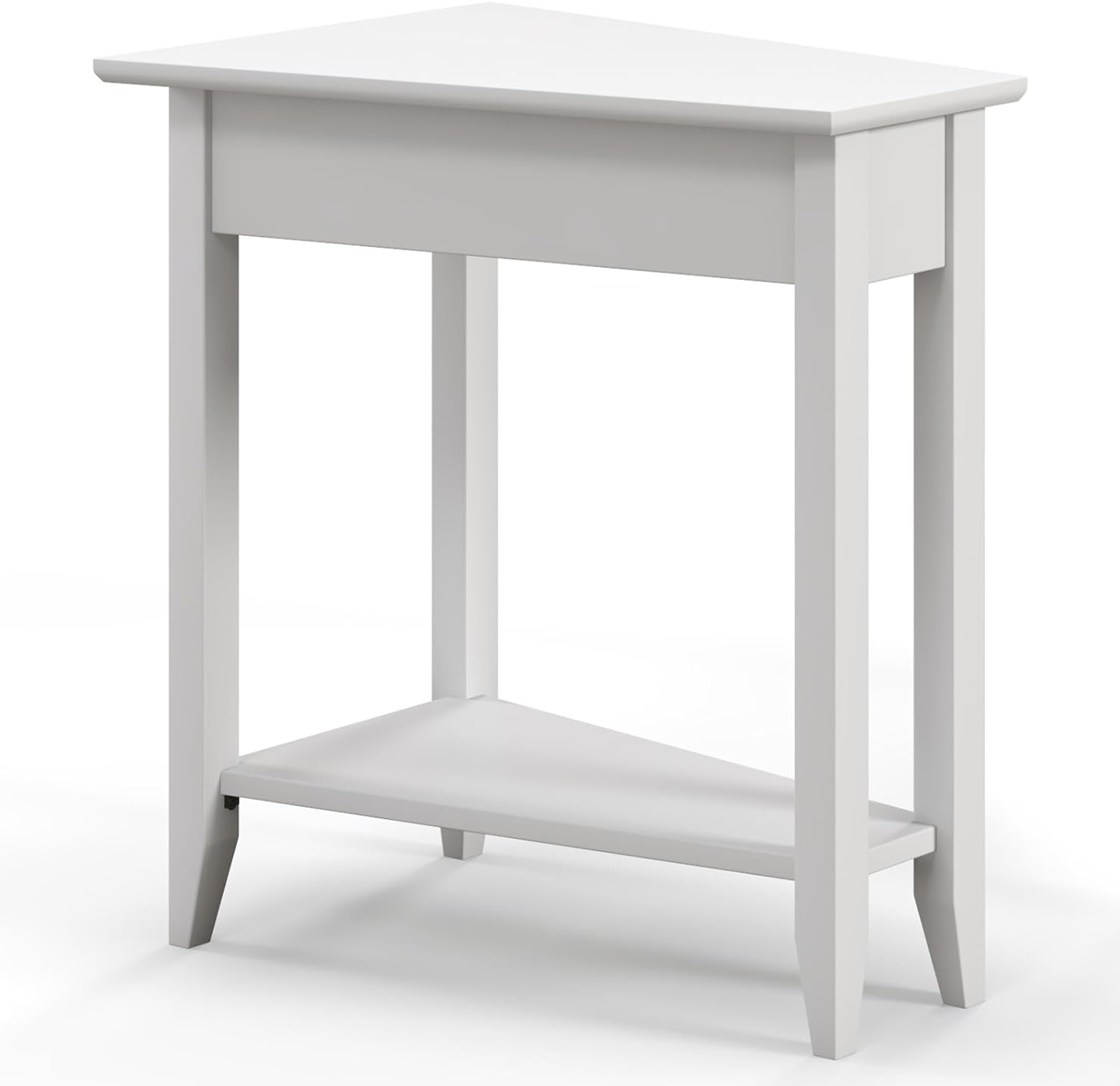 Triangle Side Table with Storage Shelf - Giantex