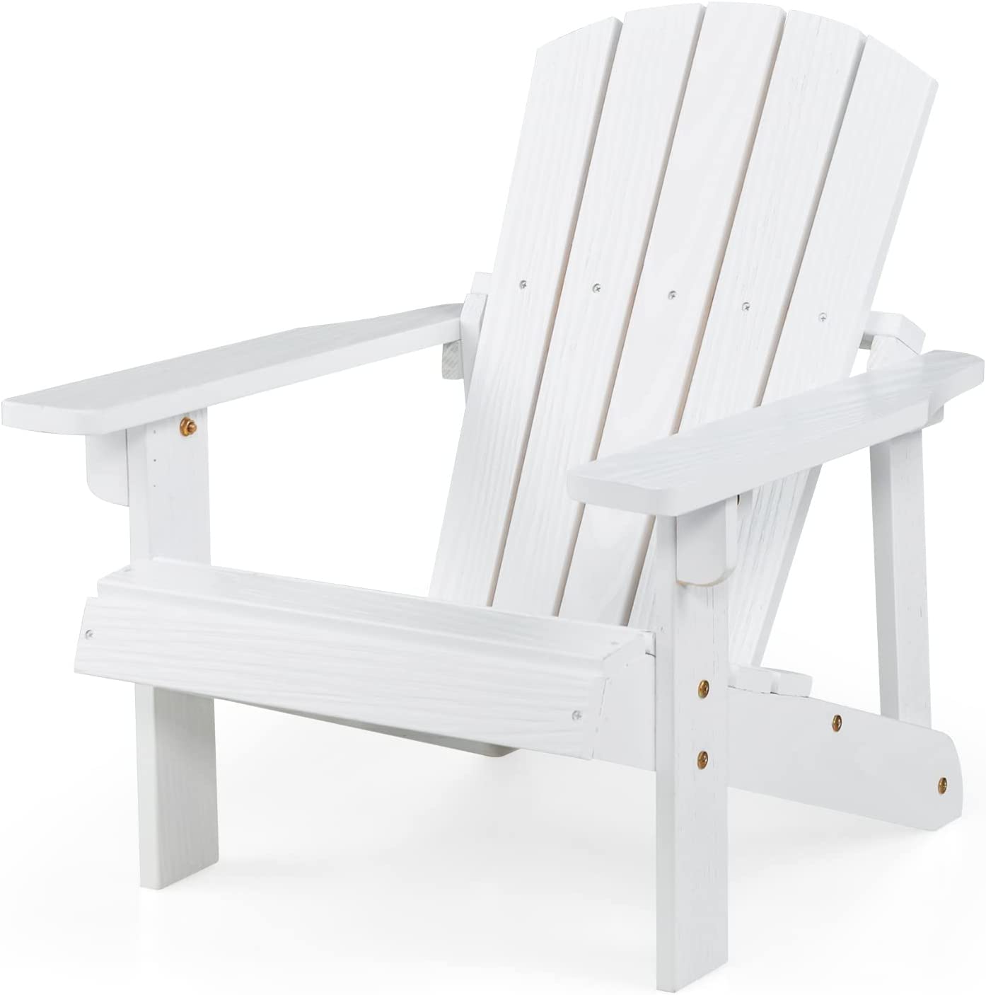 Giantex Wooden Kid's Adirondack Chair - All Weather Patio Chair with High Backrest, Arm Rest, 110 LBS Weight Capacity