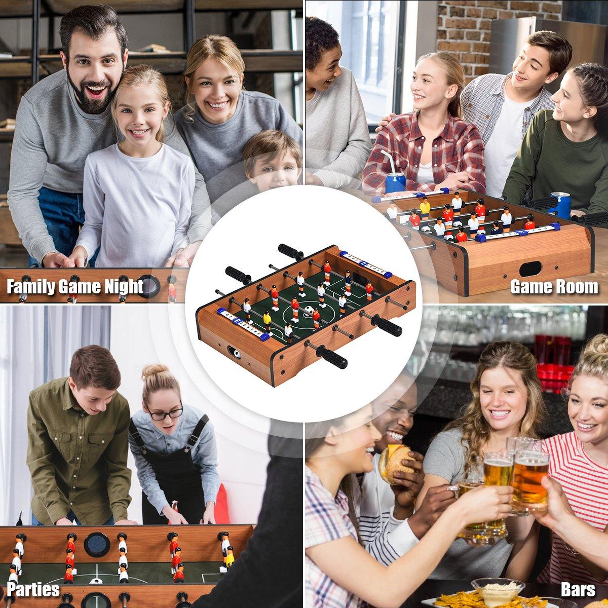 Giantex 20in Foosball Table , Mini Foosball Table Top w/ Score Keepers, 2 Balls - Giantexus