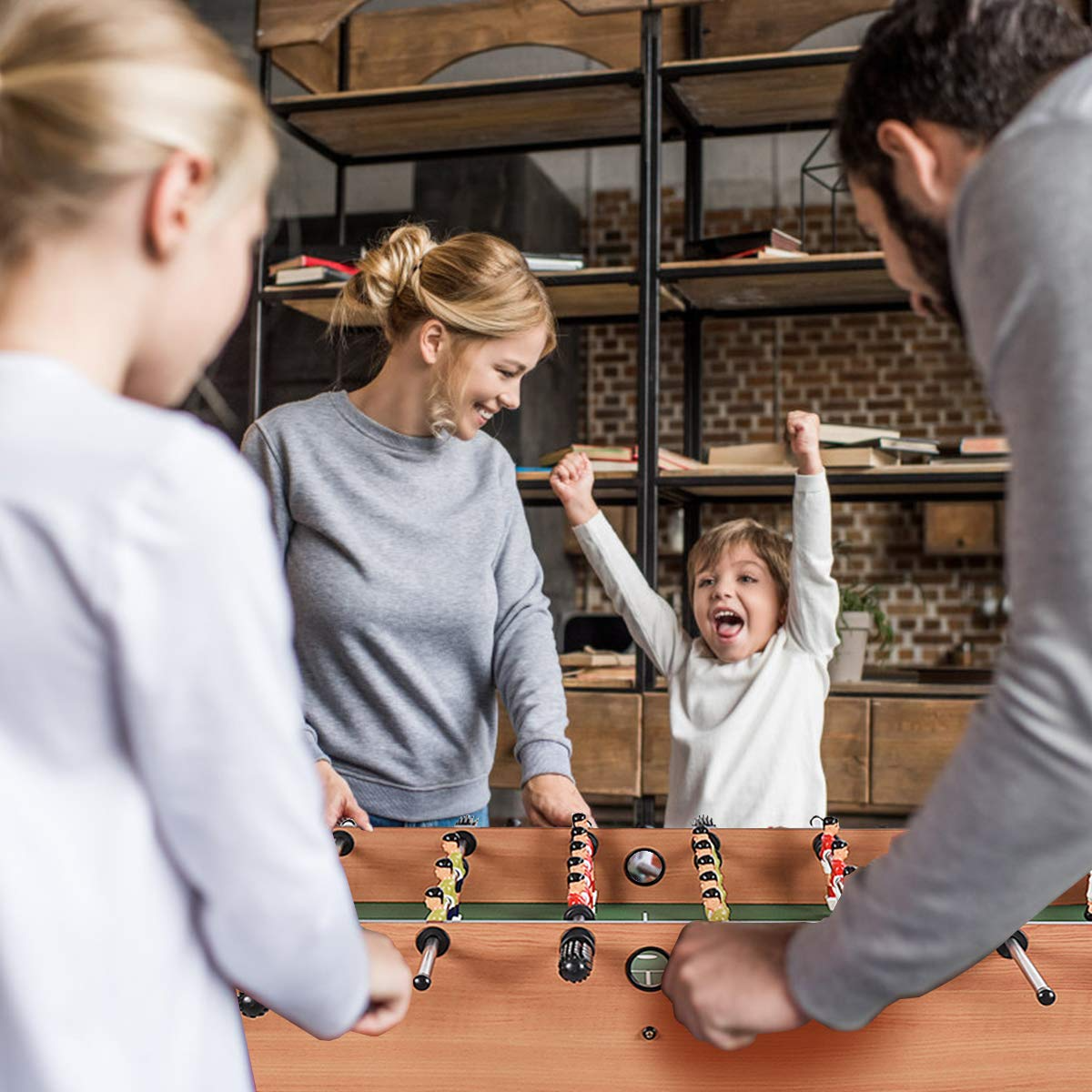 Giantex 48'' Wooden Soccer Table Game w/ Footballs