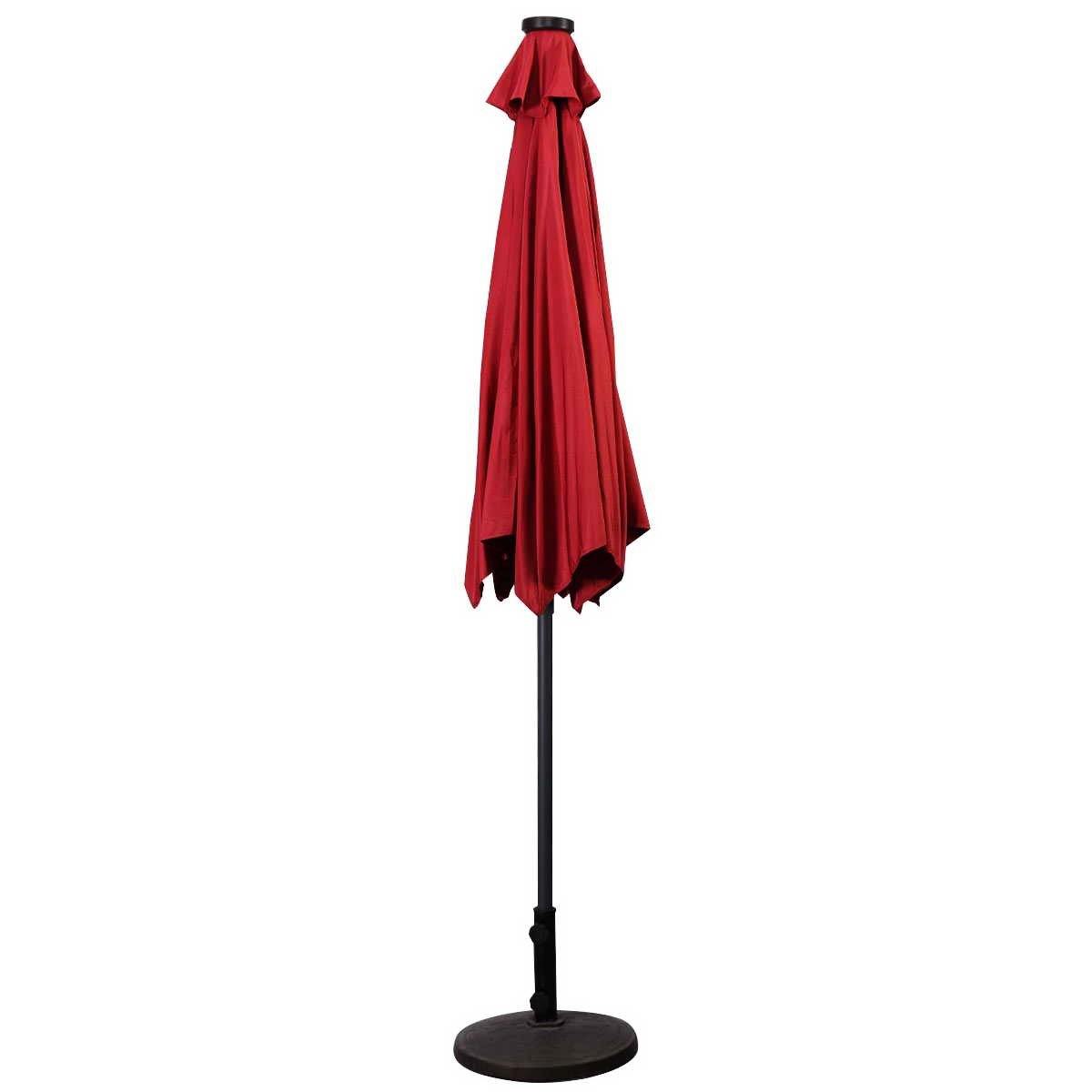 9ft Market Patio Umbrella w/Solar Lights - Giantexus