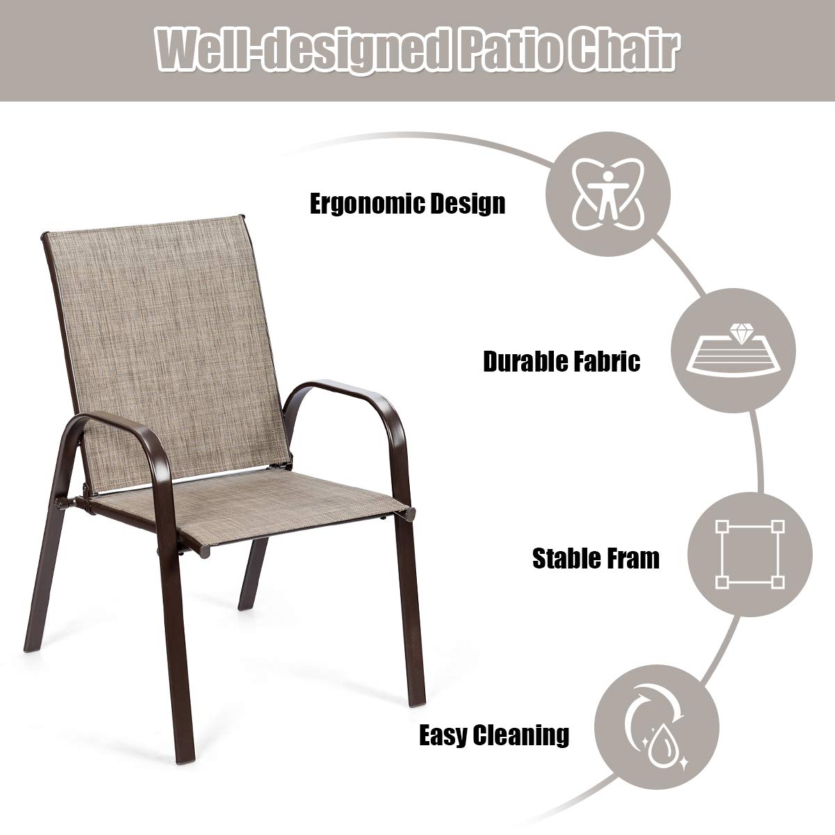 Giantex 4 Piece Patio Chairs