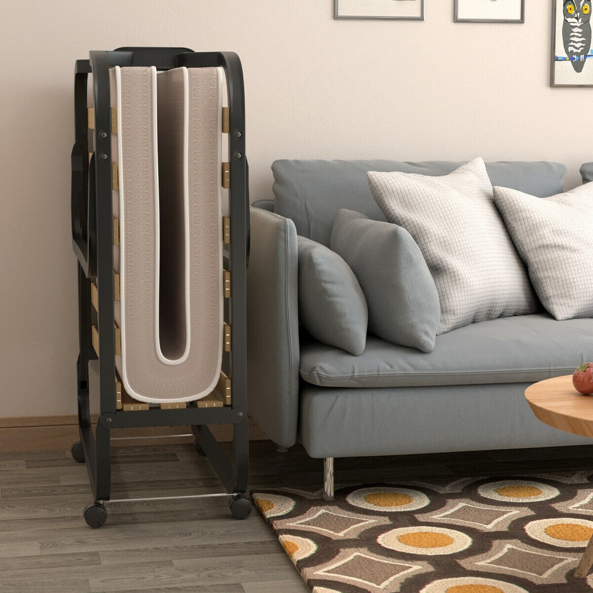 Rollaway Folding Bed with 4 Inch Mattress