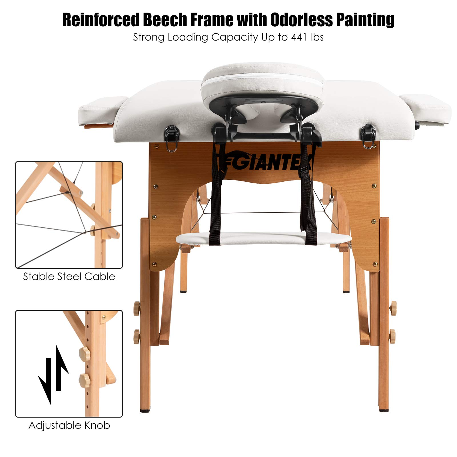 Giantex Folding Massage Table 84'' Professional Massage Bed
