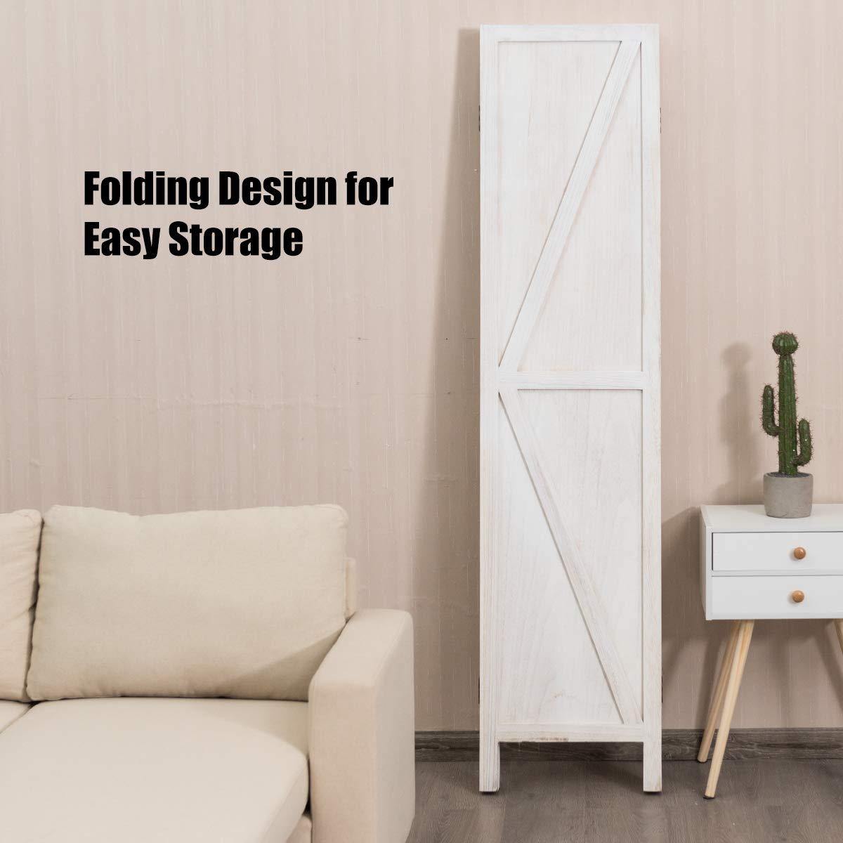 Copy of Giantex 4 Panel Folding Screen, 5.6 Ft Screen Room Divider - Giantexus