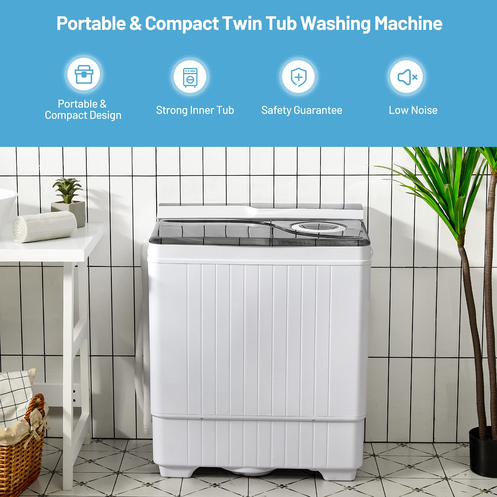 Compact Washing Machine for Apartment, Dorm and RV